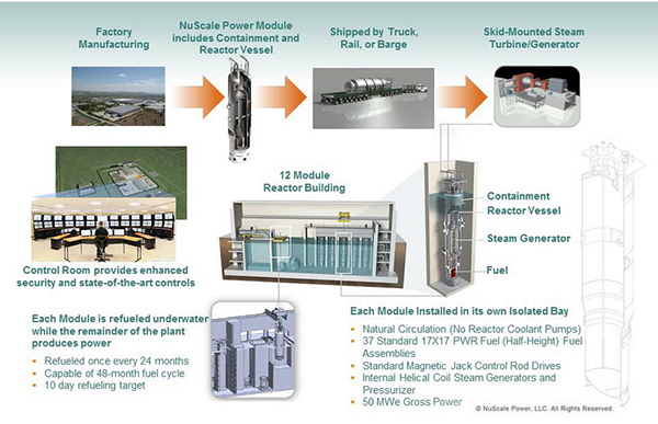 図3：ニュースケール社SMRプラントの概要