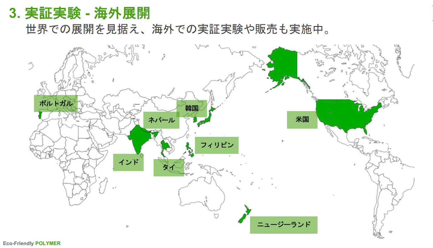 図）実証実験 ‐ 海外展開